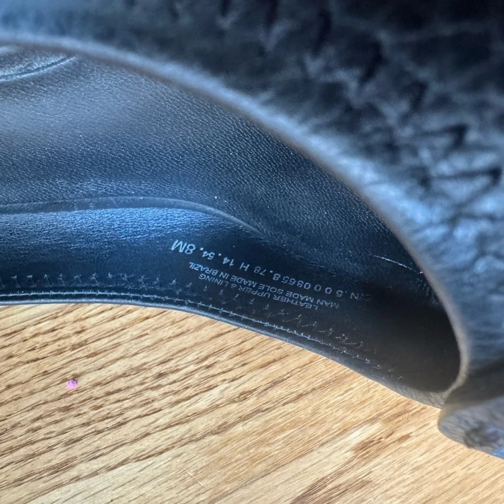 Tory Burch Black Leather Wedge Pumps – Size 8 | Logo Cap Toe